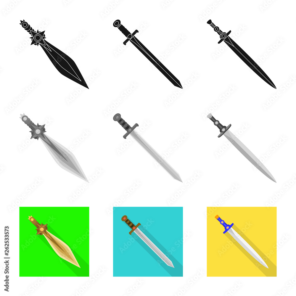 Vector design of game and armor icon. Collection of game and blade stock vector illustration. Vector design of game and armor icon. Collection of game and blade stock vector illustration.