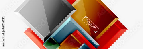 Minimal square banner abstract background