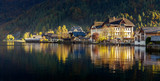 Impressively Beautiful Scene in the Hallstatter Lake.
