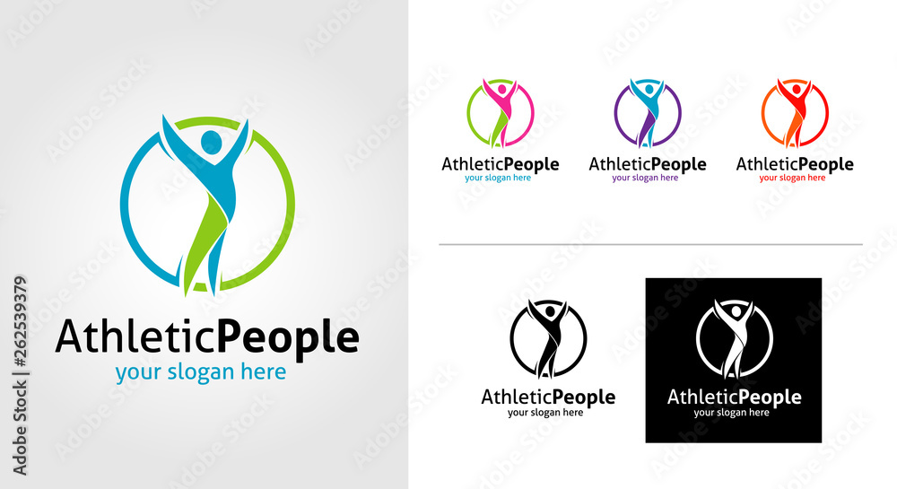Sports Man  Logo Template