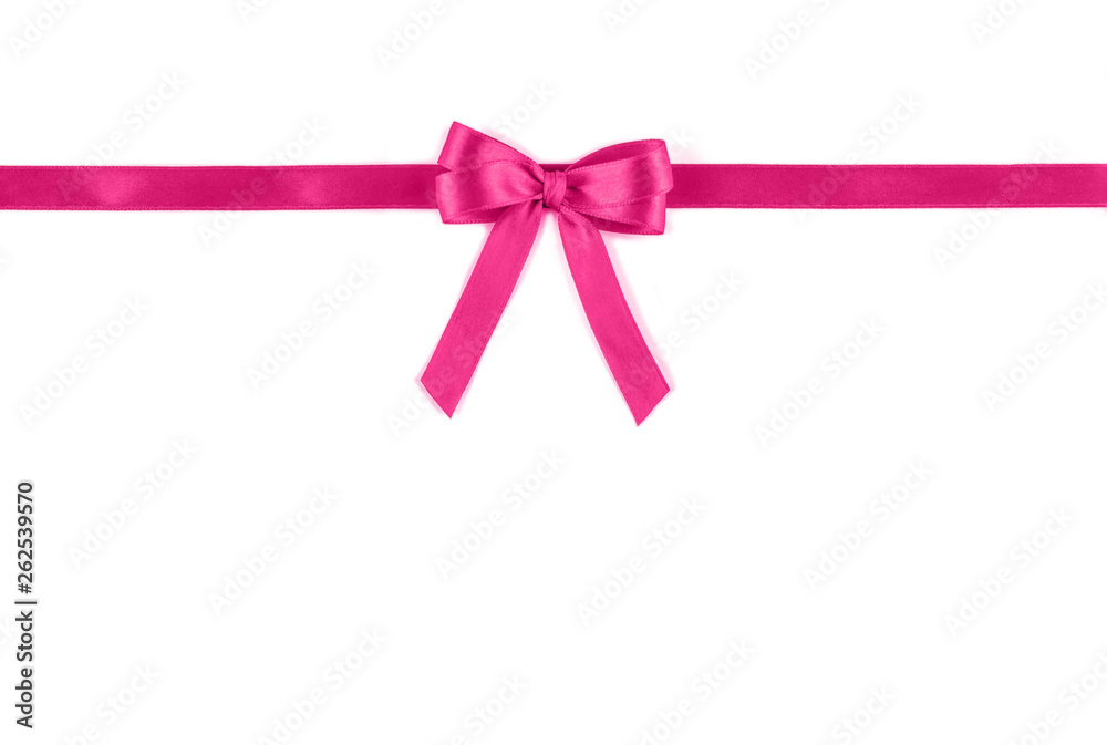 Shiny pink silk ribbon on white background. Shiny pink silk ribbon on white background.