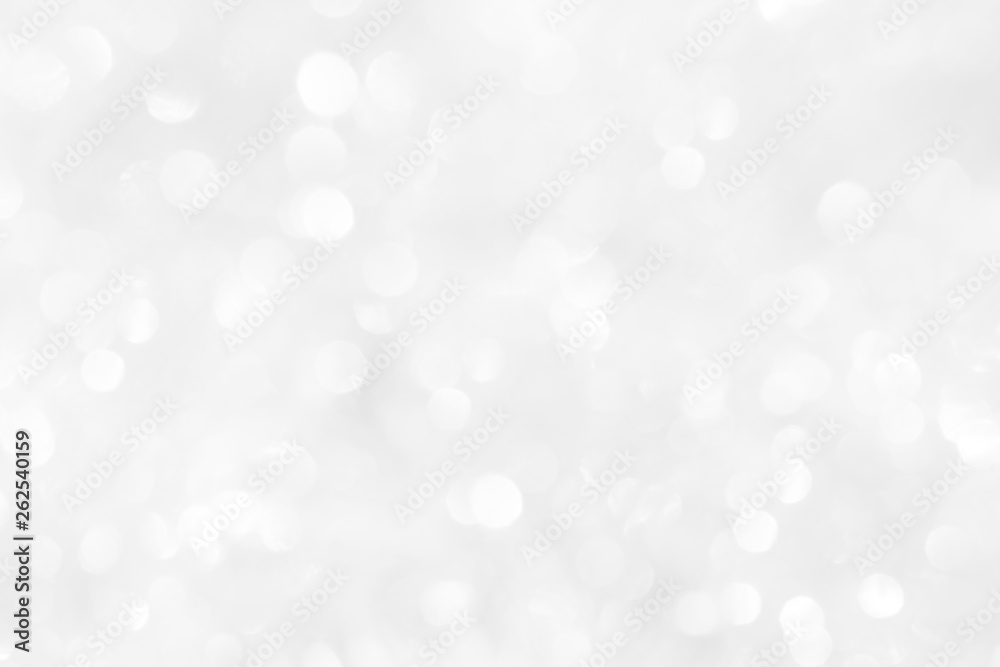 A brilliant white background with circles and ovals. Template for a holiday card with bright and sparkling lights. - obrazy, fototapety, plakaty 