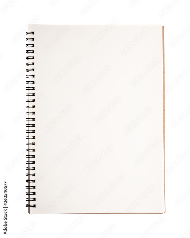 Blank notebook isolated on white background. Blank notebook isolated on white background.