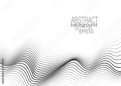 Monochrome squiggle curves. Modern layout with line art pattern. White background. Vector abstract template for brochure, leaflet, flyer, book, poster, presentation. EPS10 illustration