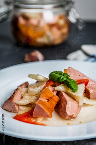 Czech pickled sausages