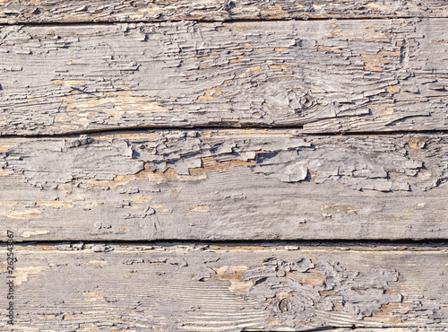 Old dirty cracked painted wooden background texture close-up