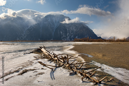 Russia. Mountain Altai. The valley of the Chulyshman river flows into Teletskoye lake.
