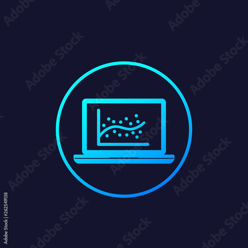 regression analysis vector icon