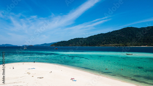 Crystal water and white beach in Koh Lipe in Satun, Southern Thailand