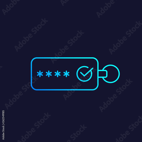 Free Download security token, linear icon - GFXLoad