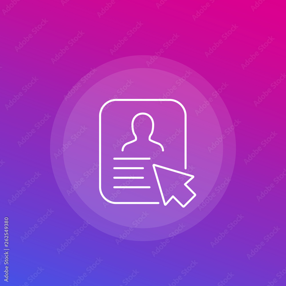 account, profile icon, line account, profile icon, line