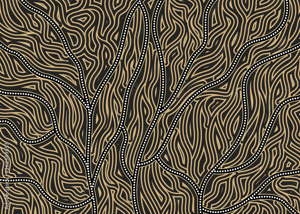 Obraz premium Illustration based on aboriginal style of background