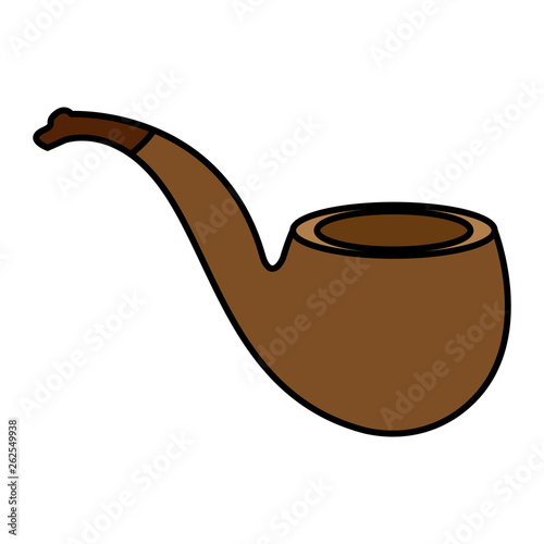 wooden pipe isolated icon