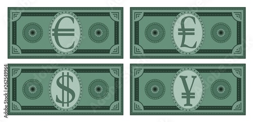 World money simple images banknote GREEN