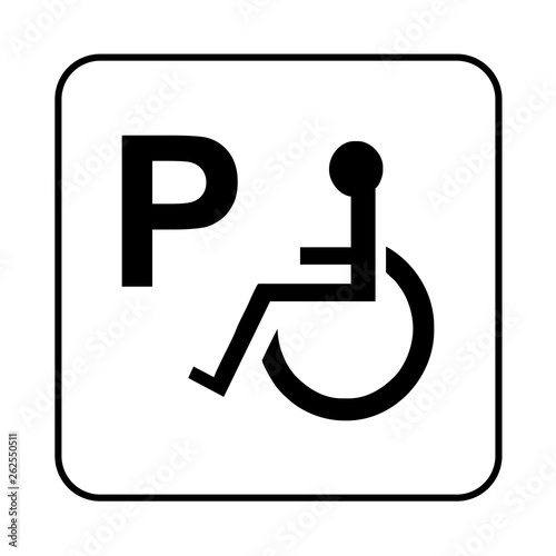 Disabled parking sign