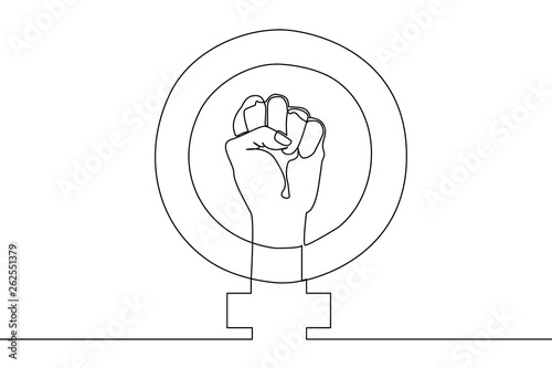 Feminism symbol. Poster concept.