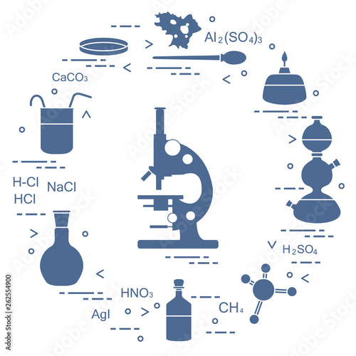 Chemistry scientific, education elements.