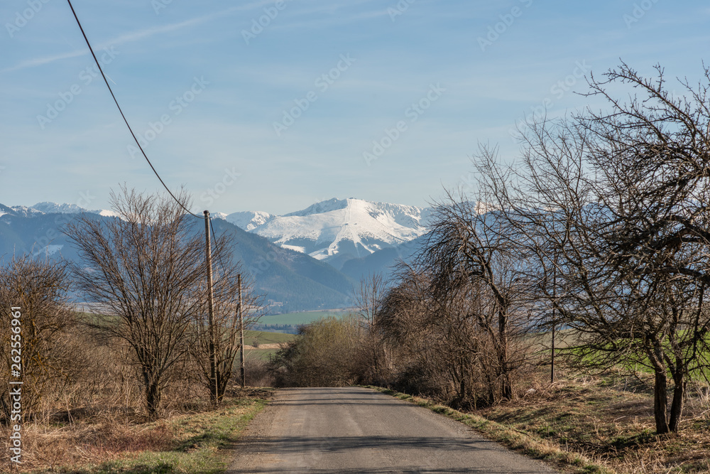 spring view of chopok mountain in Slovakia 
