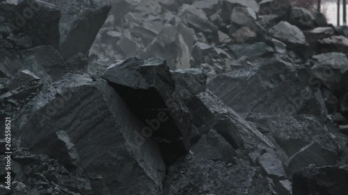 Iron ore in a career close-up