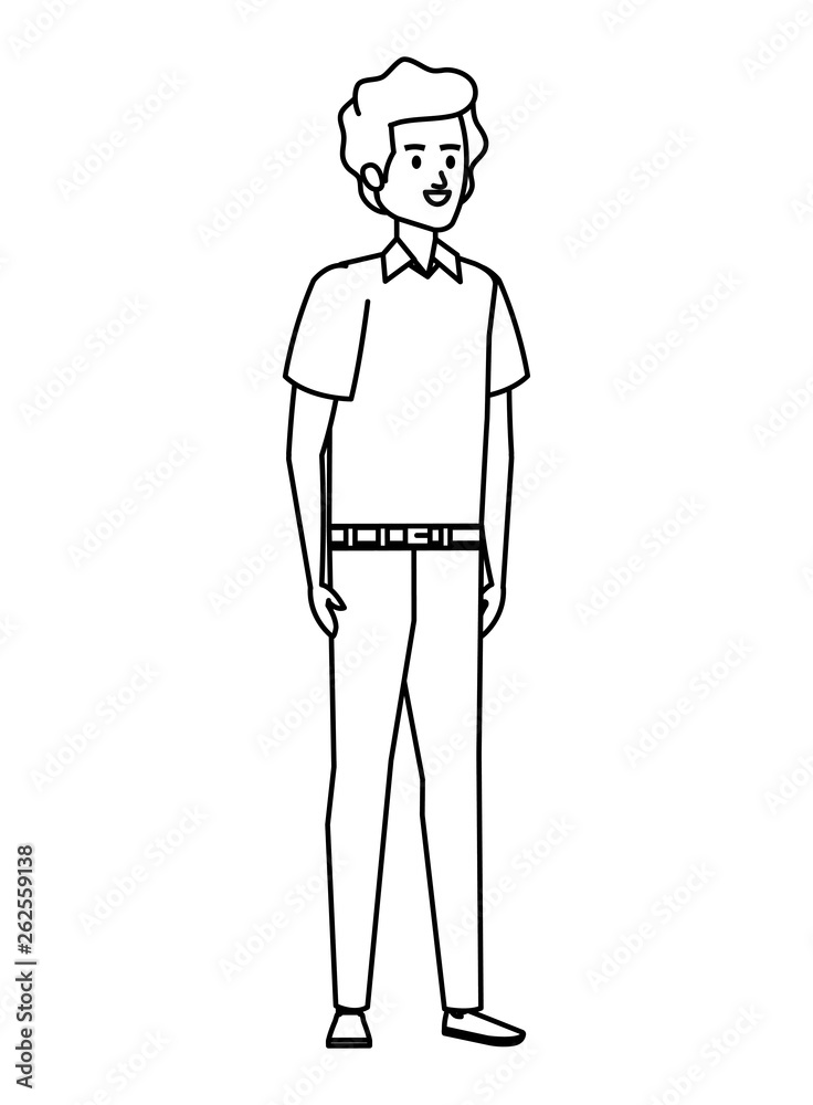 young man avatar character young man avatar character