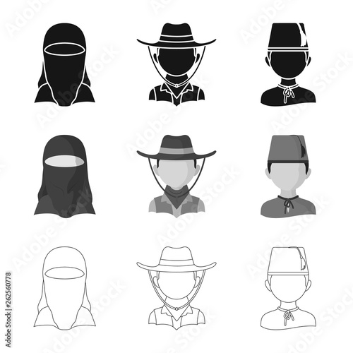 Vector illustration of imitator and resident logo. Collection of imitator and culture vector icon for stock.