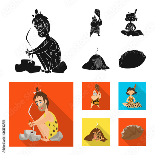 Isolated object of evolution  and prehistory icon. Collection of evolution  and development  stock vector illustration.