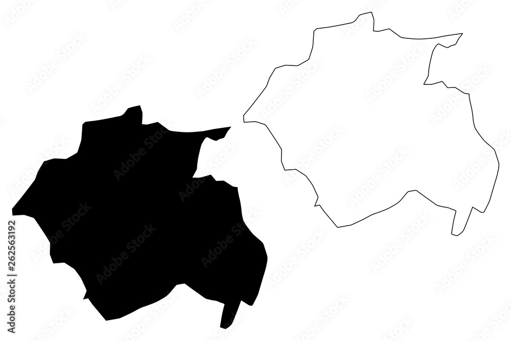 Constantine Province (Provinces of Algeria, Peoples Democratic Republic of Algeria) map vector illustration, scribble sketch Constantine map