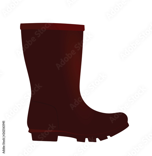 Red wellie. vector illustration