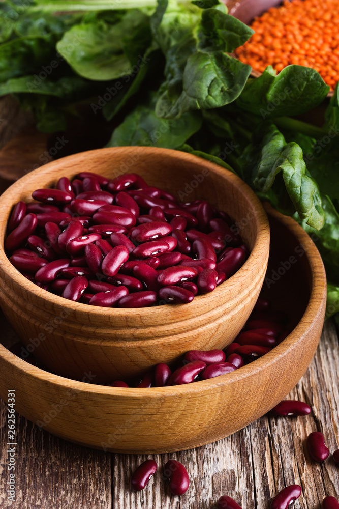 Variety of beans and legumes, healthy plant based vegan food Variety of beans and legumes, healthy plant based vegan food