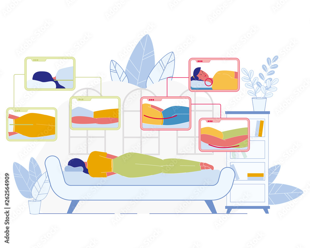 Bad, Correct Slipping Position Flat Vector Concept Bad, Correct Slipping Position Flat Vector Concept