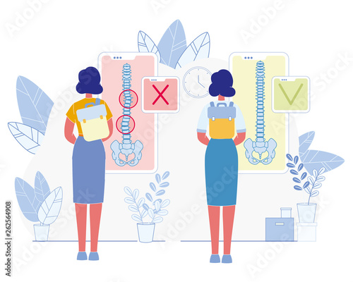 Spine Diseases Prevention Flat Vector Concept