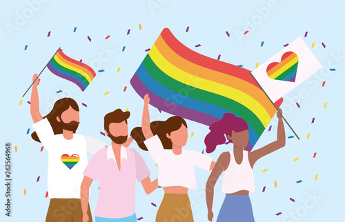 lgbt community together to freedom celebration