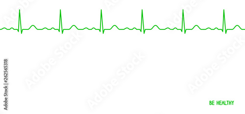 Ekg line. Heartbeat.