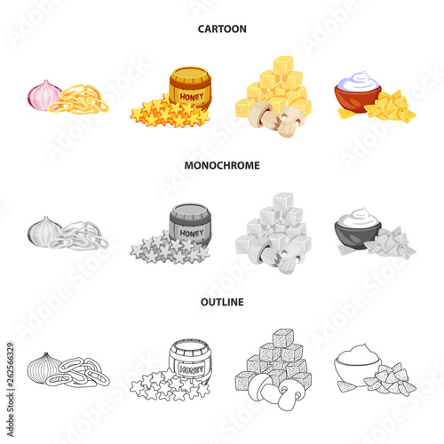 Vector design of taste and seasonin sign. Set of taste and organic   stock vector illustration.