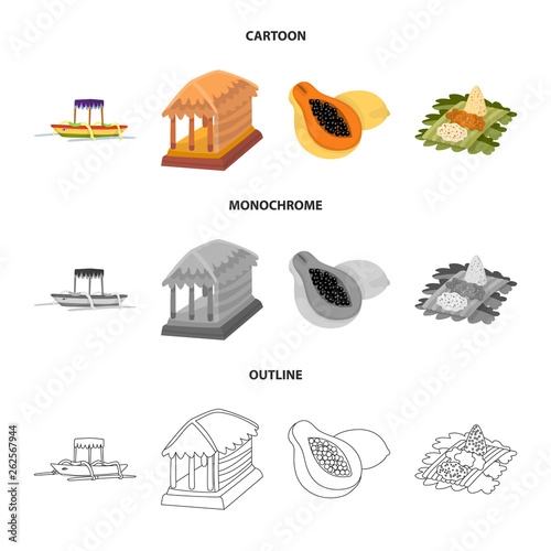 Vector design of  and travel sign. Collection of  and traditional stock symbol for web.