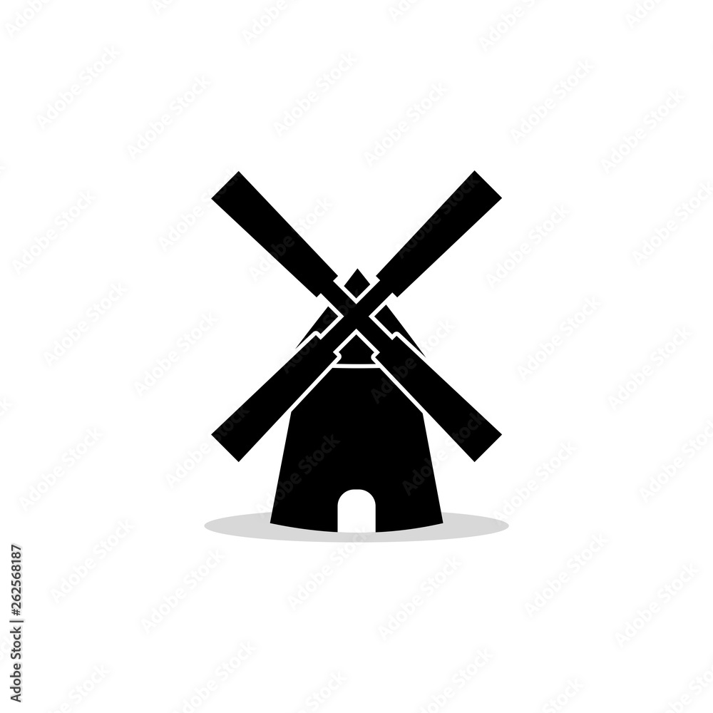 Windmill logo, sign or icon