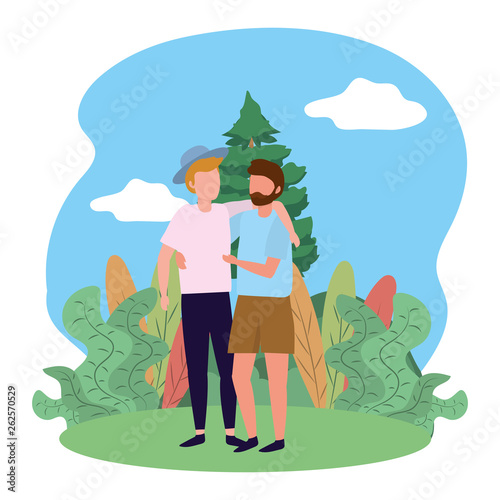 young men cartoon
