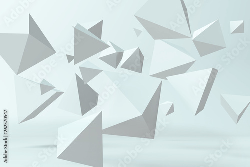 Abstract pyramid background. 3d illustration