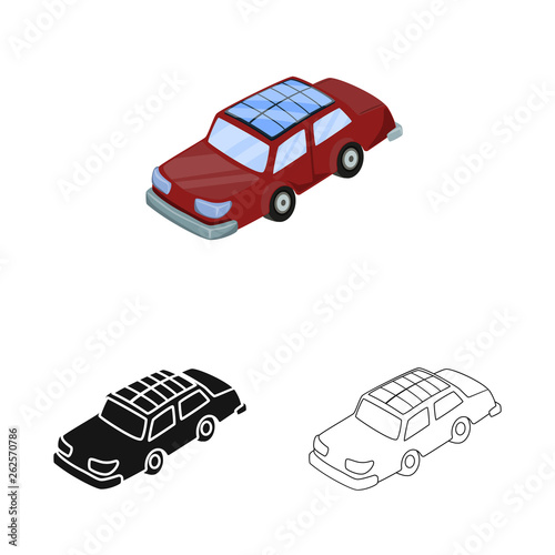 Vector design of car  and electric  symbol. Collection of car  and economy stock symbol for web.