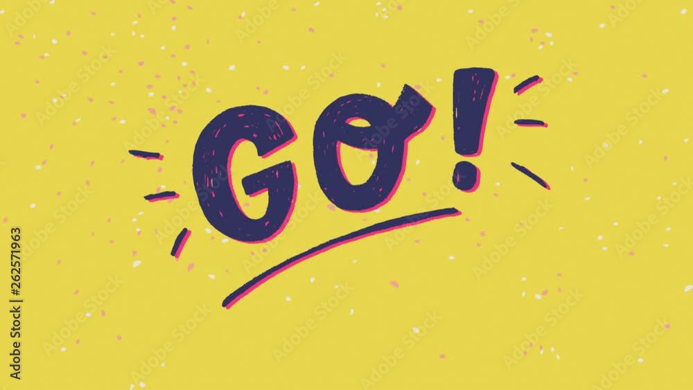 3 2 1 GO animated hand drawn countdown Stock Video | Adobe Stock