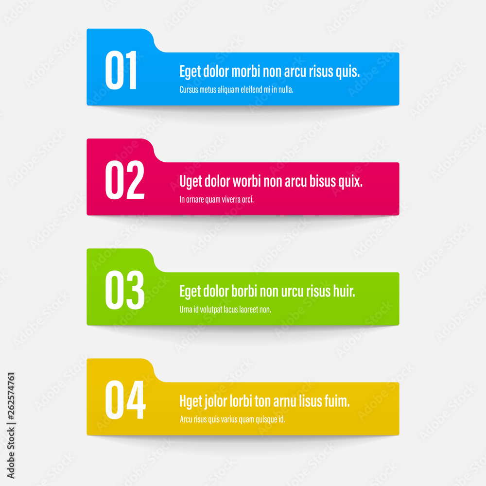 Infographics banners A vivid illustration of the layout of the labels