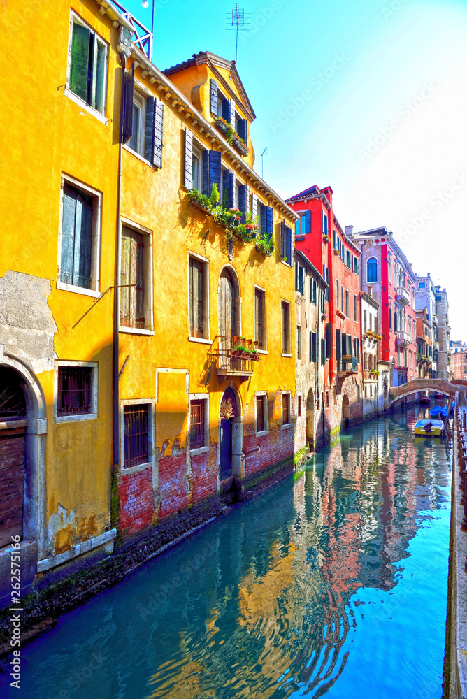 Fototapeta view of a canal in Venice Italy