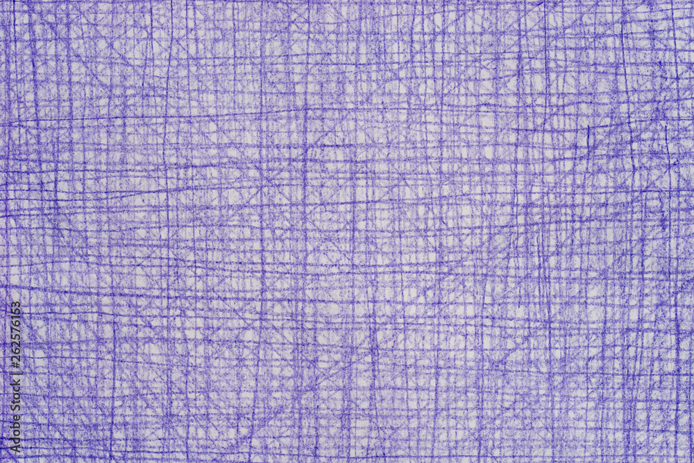  violet crayon pattern on white paper background texture