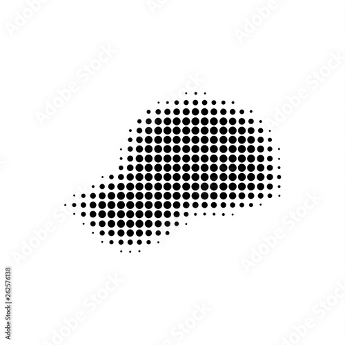 Vector icon cap Halftone effect