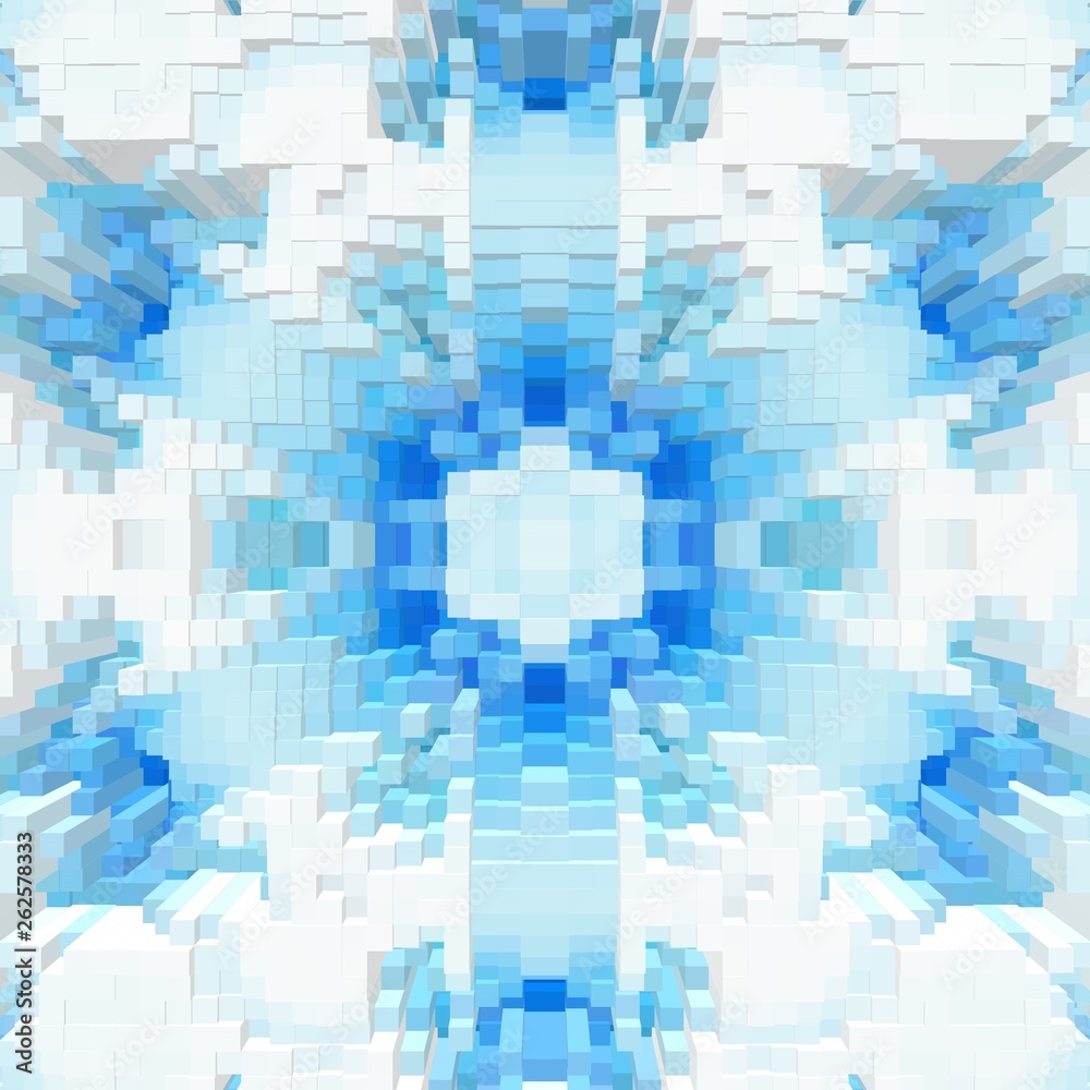 Cube 3d extrude symmetry background, ornament geometry. Cube 3d extrude symmetry background, ornament geometry.