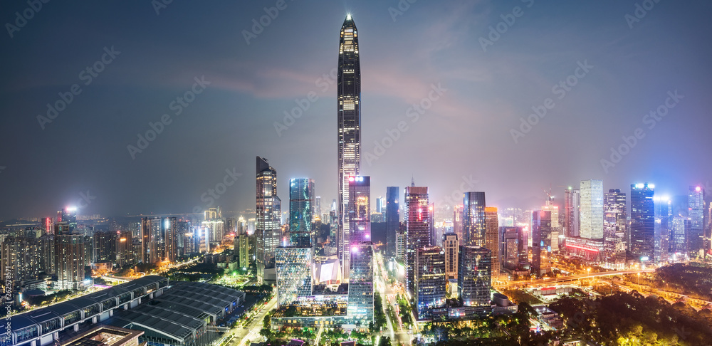 Obraz premium Modern urban architecture scenery in Shenzhen, China