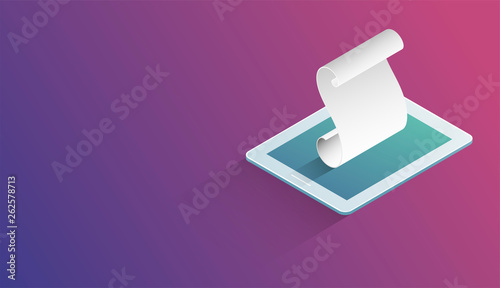 tablet, script, pergamena, rotolo, informatica, app,