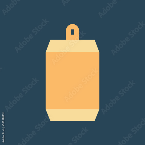 Silhouette icon aluminum can