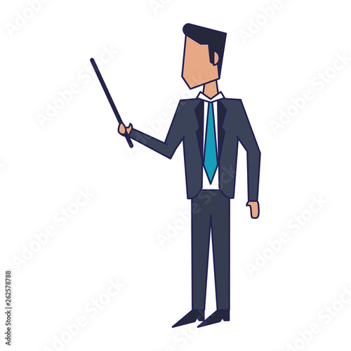Business teamwork workers avatar blue lines