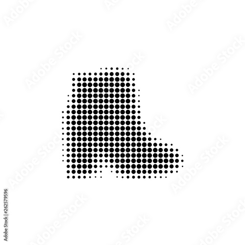 Vector icon female shoes Halftone effect